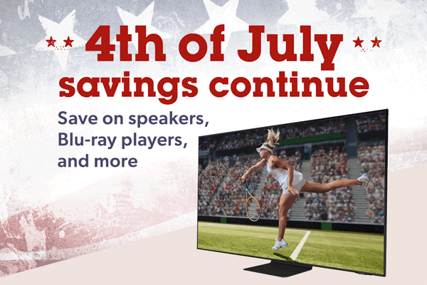 4th of July savings continue // Save on speakers, Blu-ray players, and more