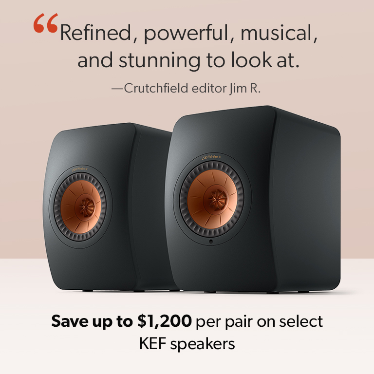 Save up to $1,200 per pair on select KEF speakers