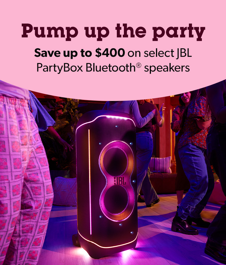 Pump up the party. Save up to $400 on select JBL PartyBox Bluetooth speakers.