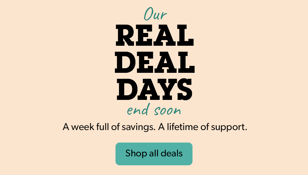 Our real deal days end soon