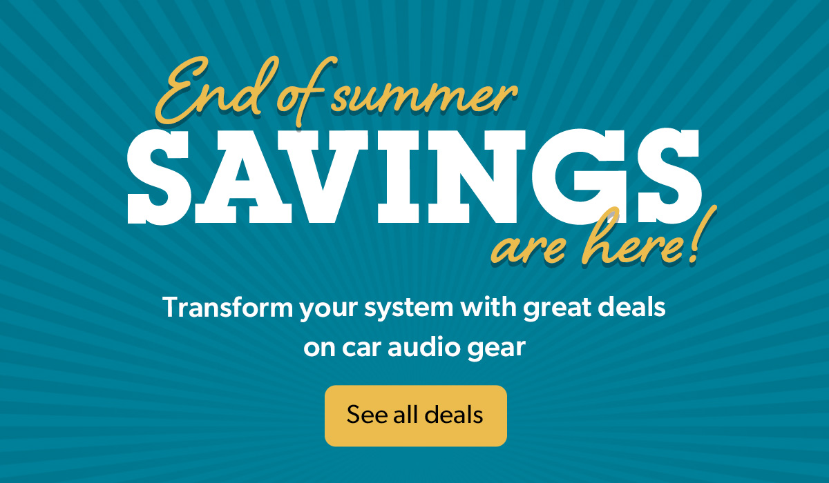 Transform your system with great deals on car audio gear